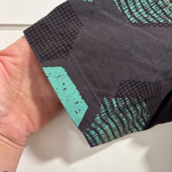 Bombay Paisley cotton linen blend pull over dress honeycomb pattern size M - Picture 7 of 16